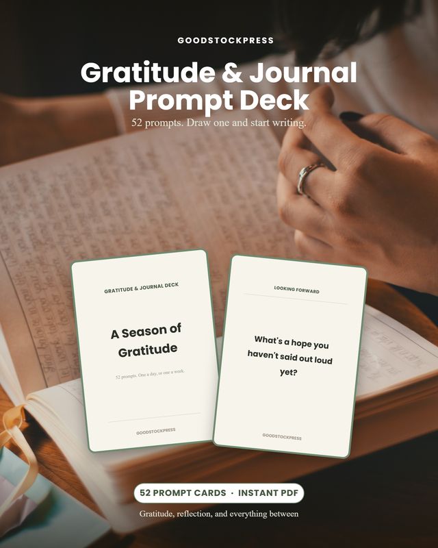 Gratitude & Journal Prompt Deck