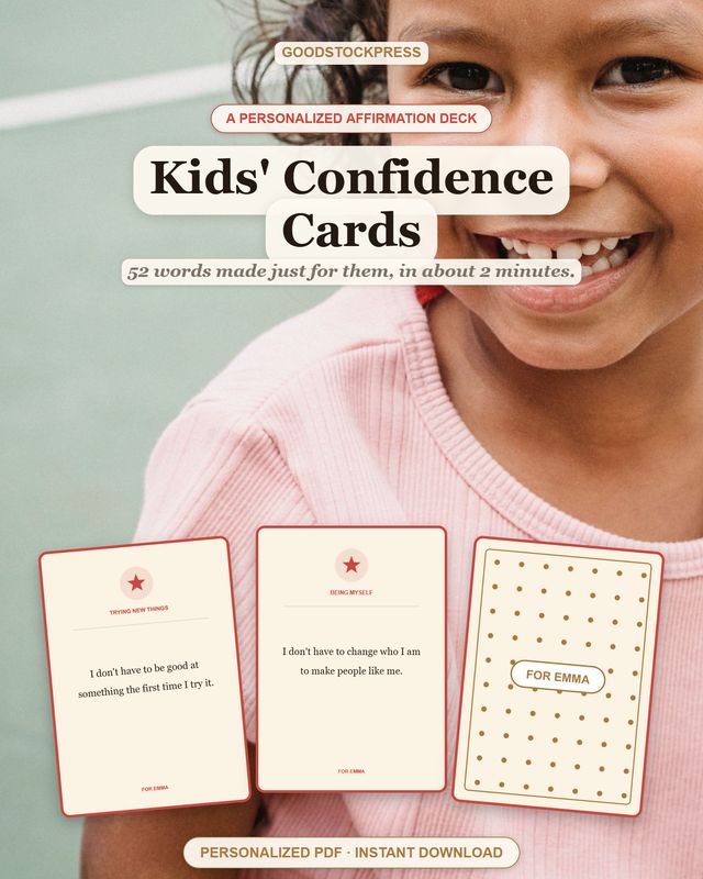 Kids' Confidence Cards
